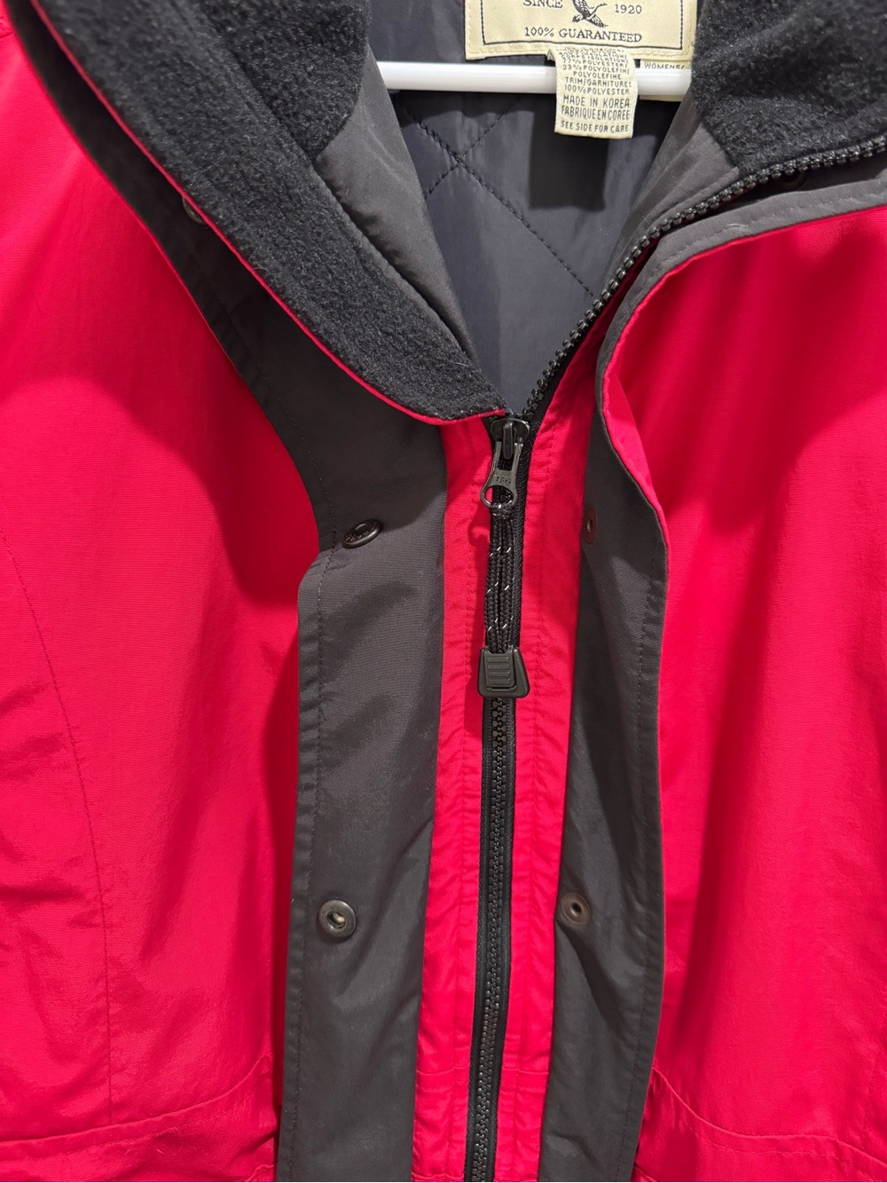 Vintage Y2K Eddie Bauer Red Thinsulate Insulated Hooded Jacket Coat Womens Small - Picture 4 of 16
